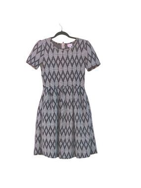 LuLaRoe Black and White Fit and Flare Midi Dress